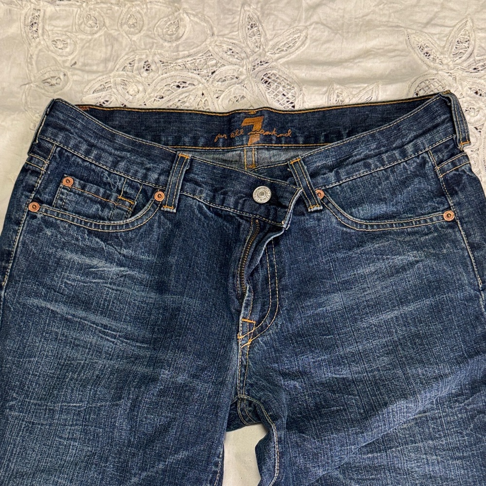 💠 7 For All Mankind Dark Blue Boot Cut Jeans VINTAGE